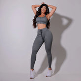 Conjunto Cool Gray Pure Pro (Calça Legging + Top) - BMF336CCGY