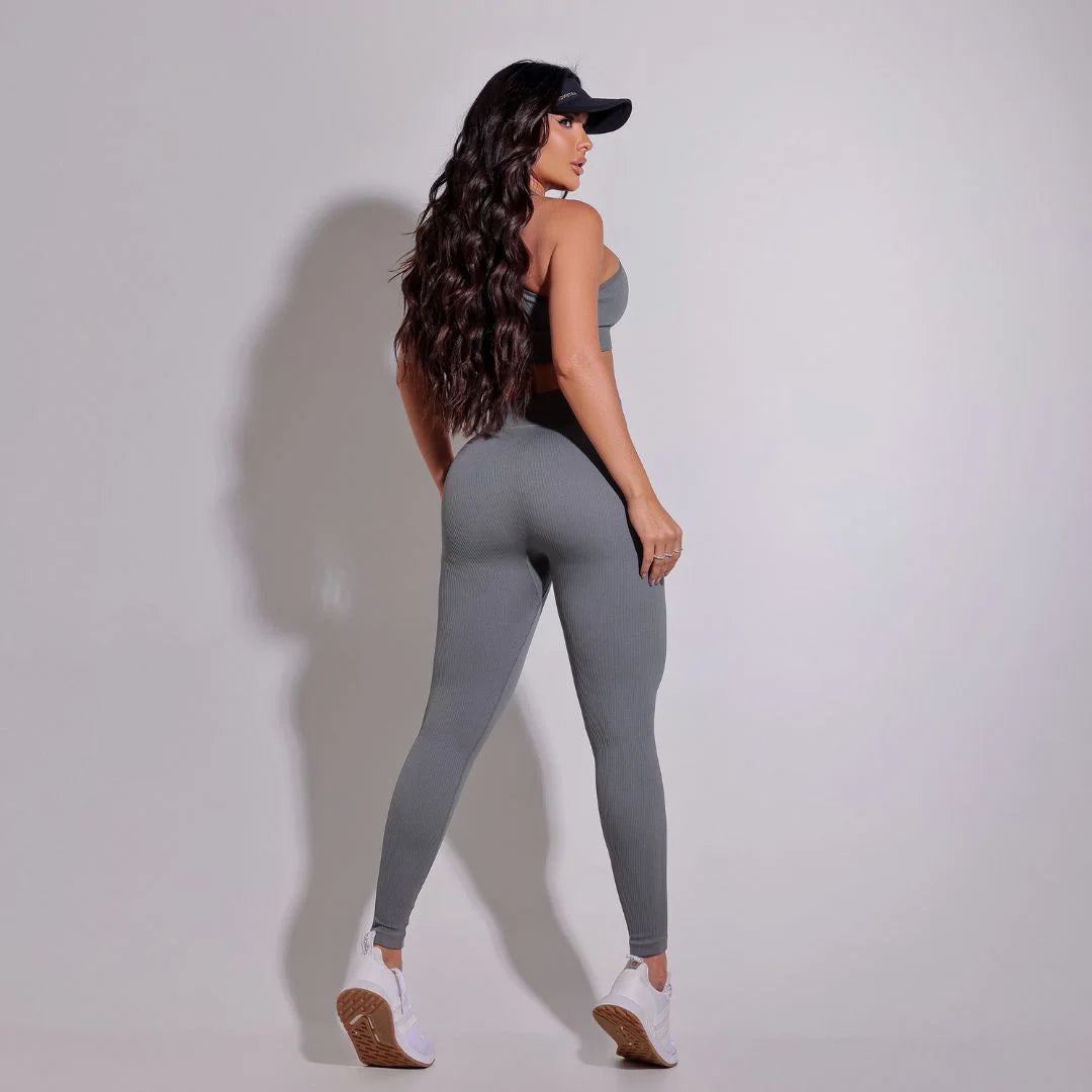 Conjunto Cool Gray Pure Pro (Calça Legging + Top) - BMF336CCGY