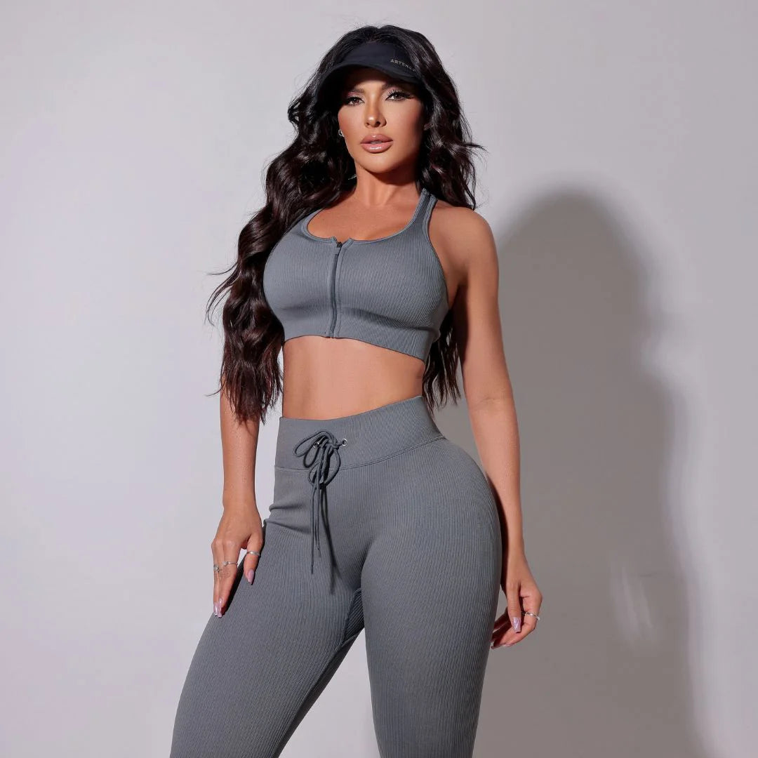 Conjunto Cool Gray Pure Pro (Calça Legging + Top) - BMF336CCGY